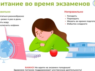 Роспотребнадзор напоминает о питании и сне во время экзаменов