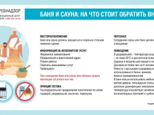 Роспотребнадзор рассказывает  о санитарных требованиях к баням