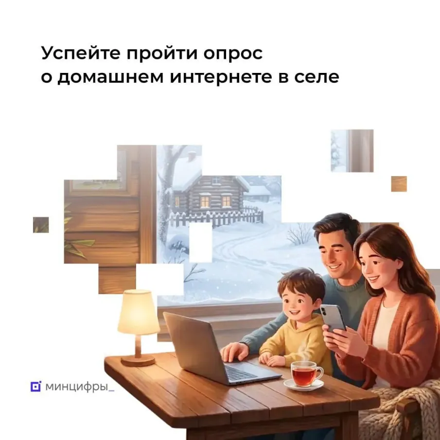 Успейте пройти опрос о домашнем интернете в селе